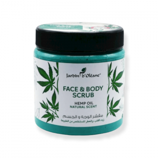 JARDIN OLEANE  FACE AND BODY SCRUB WITH HEMP OIL AND NATURAL SCENT - 500ML