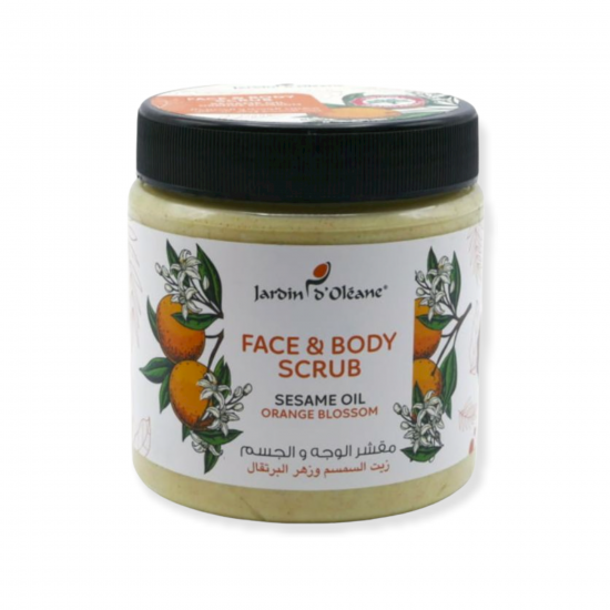 JARDIN OLEANE  FACE AND BODY SCRUB WITH SESAME OIL AND ORANGE BLOSSOM - 500ml