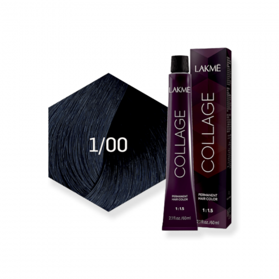 Lakme Collage Permanent Hair Color - Black - 1/00