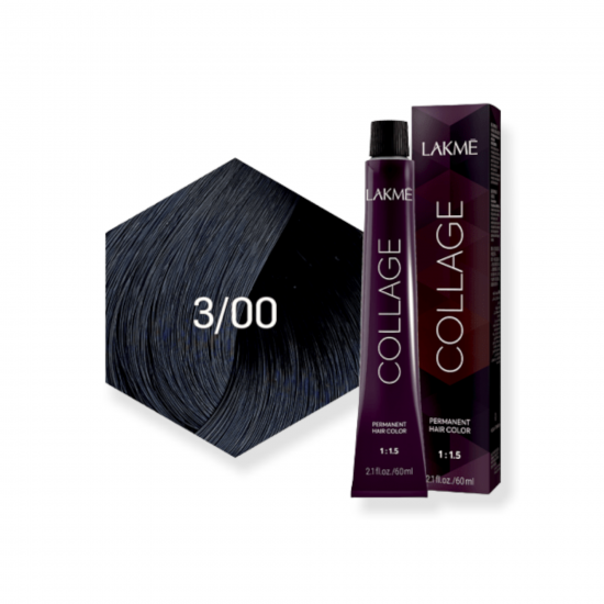 Lakme Collage Permanent Hair Color - Dark Brown - 3/00
