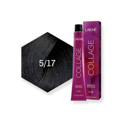 Lakme Collage Permanent Hair Color - Ash Blue Light Brown - 5/17 Lakme Collage Permanent Hair Color - Ash Blue Light Brown - 5/17
