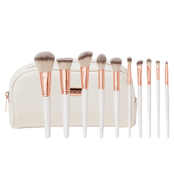 Bh Cosmetics Rose Romance Brush Set With Bag - 12 Pieces Bh Cosmetics Rose Romance Brush Set With Bag - 12 Pieces