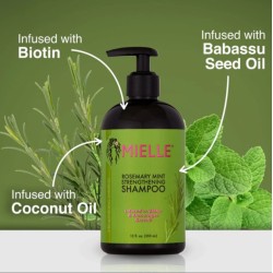 شامبو مقوي للشعر باكليل الجبل والنعناع من ميلي اورجانيكس 355 مل