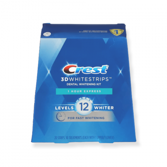 Crest 3D Whitestrips Dental Whitening Kit 1 Hour Express - 20Strips