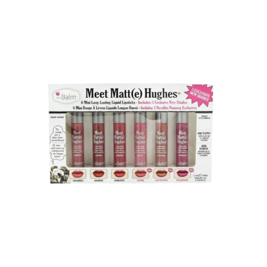 Thebalm Meet Matte Hughes Set Of 6 Mini Long-Lasting Liquid Lipsticks.