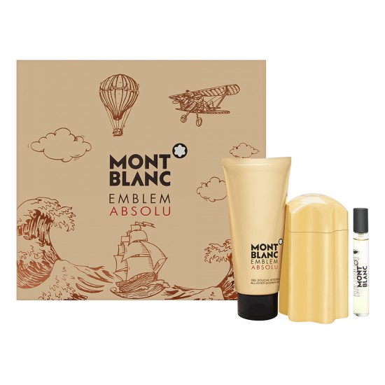 Mont Blanc Emblem Absolu EDT 100 ML + 7.5 ML + Shower Gel 100 ML Gift Set