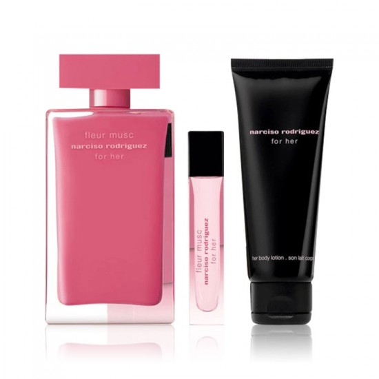 Narciso Rodriguez For Her Fleur Musc EDP 100 ml + EDP 10 ml + Body Lotion 75 l Gift Set