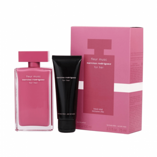 Narciso Rodriguez Fleur Musc For Her EDP 100 Ml + Body Lotion 75 Ml Gift Set