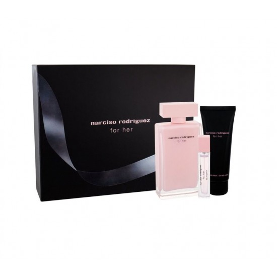 Narciso Rodriguez for Her EDP 100 Ml + 10 Ml + Body Lotion 75 Ml Gift Set