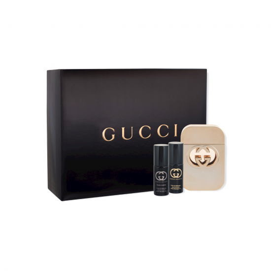 Gucci Guilty EDT 75 Ml + Body Massage Oil 8 Ml + Body Massage Oil 8 Ml Gift Set