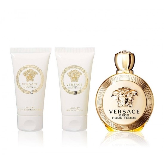 Versace Eros Pour Femme Edp 50 Ml + Shower Gel 50 Ml + Body Lotion 50 Ml Gift Set