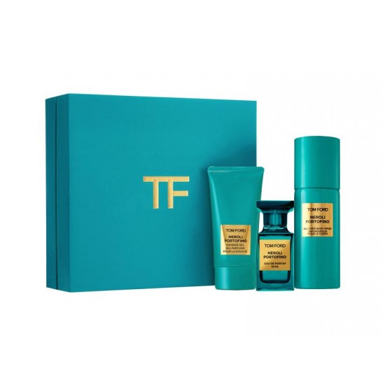 Tom Ford Neroli Portofino EDP 50 Ml + Shower Gel 75 Ml + All Over Body Spray 150 Ml Gift Set