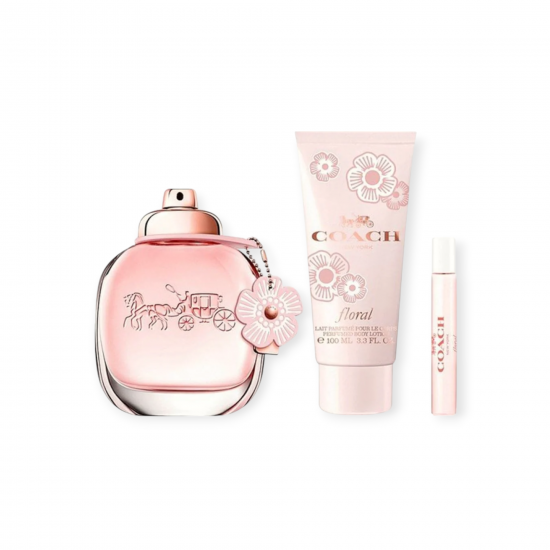 Coach Floral Edp 90 Ml + 7 Ml + Body Lotion 90 Ml Gift Set Coach Floral Edp 90 Ml + 7 Ml + Body Lotion 90 Ml Gift Set